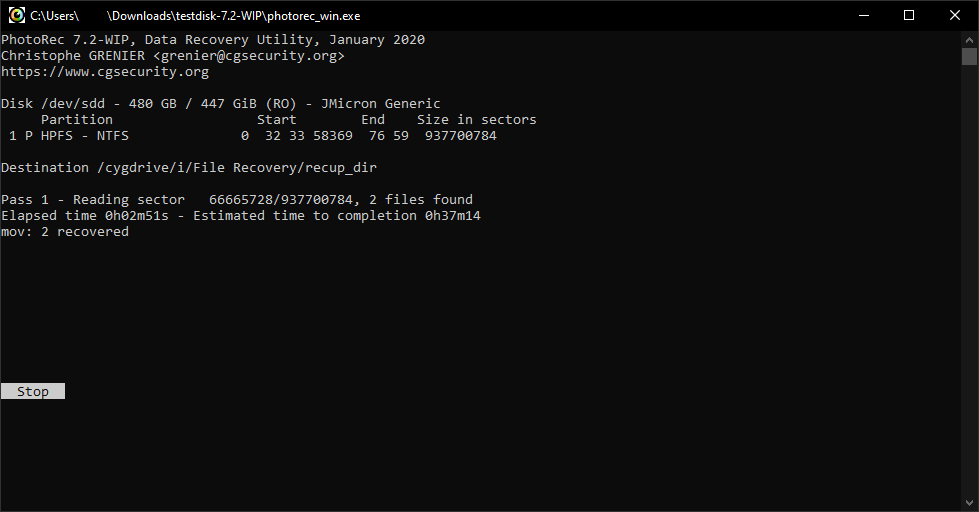 stopping partition search