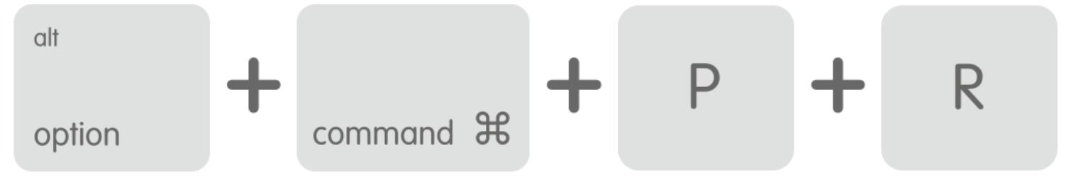 Image related to option-control-p-r in the context of Step 9: Resetting Your NVRAM