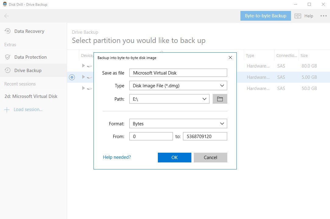 Choosing where to store the image file.