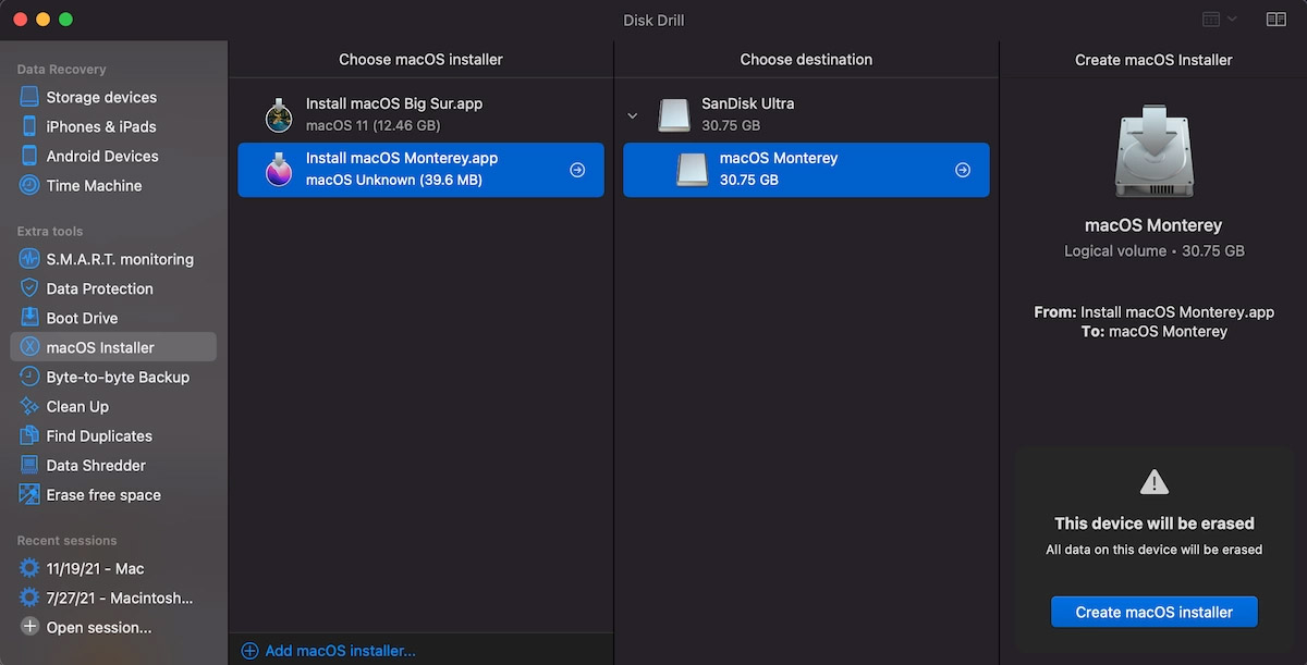 how to create macOS Monterey installer