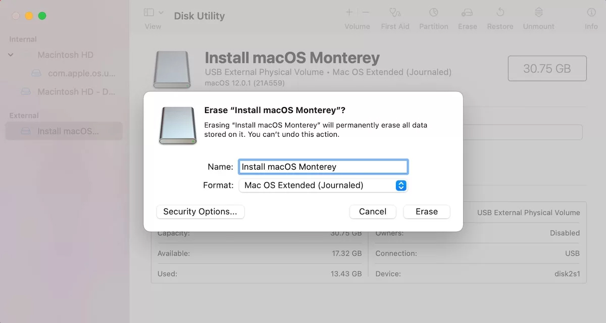 format usb flash drive using disk utility Mac 