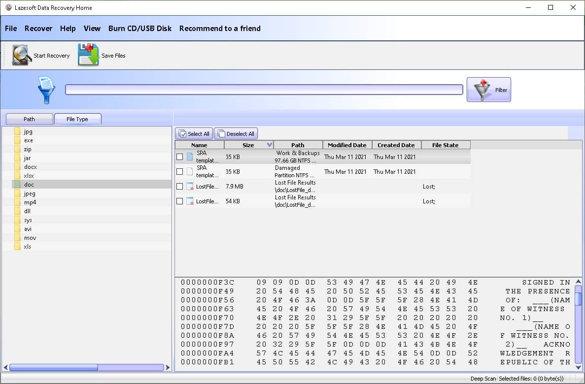 lazesoft data recovery preview