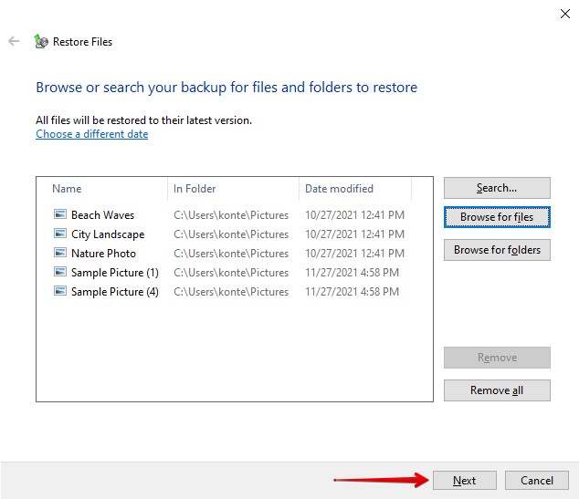 Proceeding with the restore.