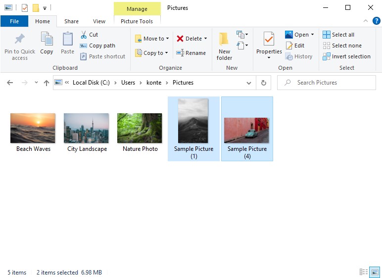 Showcasing the restore files.
