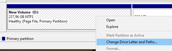 Change Drive Letter and Paths First Step