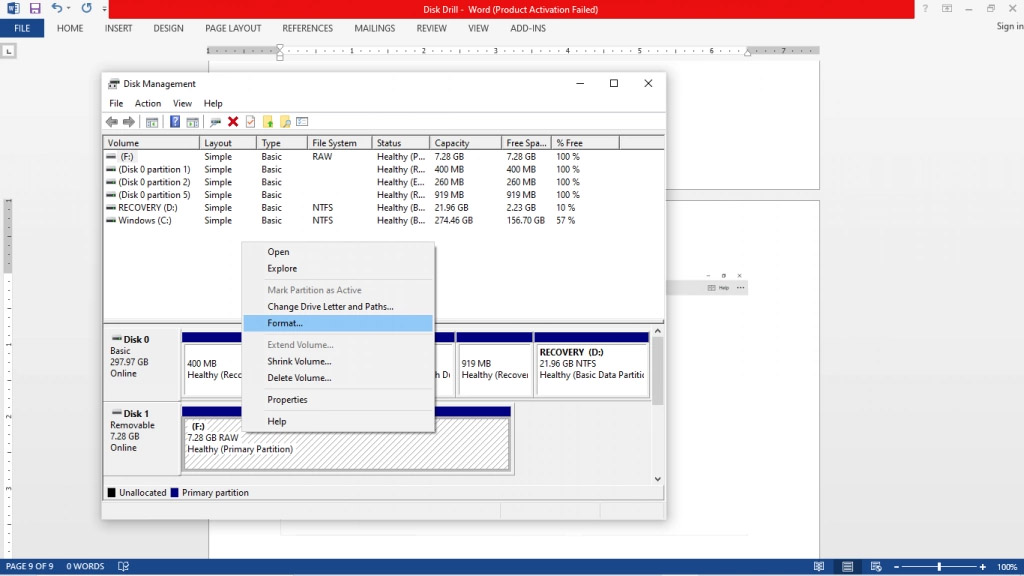 format drive