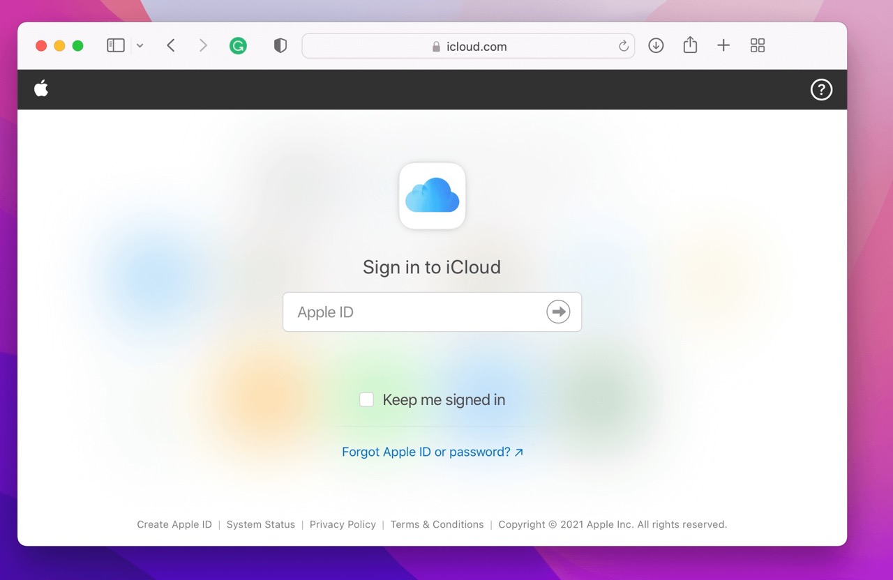 Step 1 to undo a replaced file on Mac using iCloud: Sign in to your iCloud account.