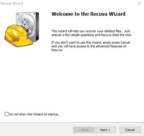 Recuva Install Wizard