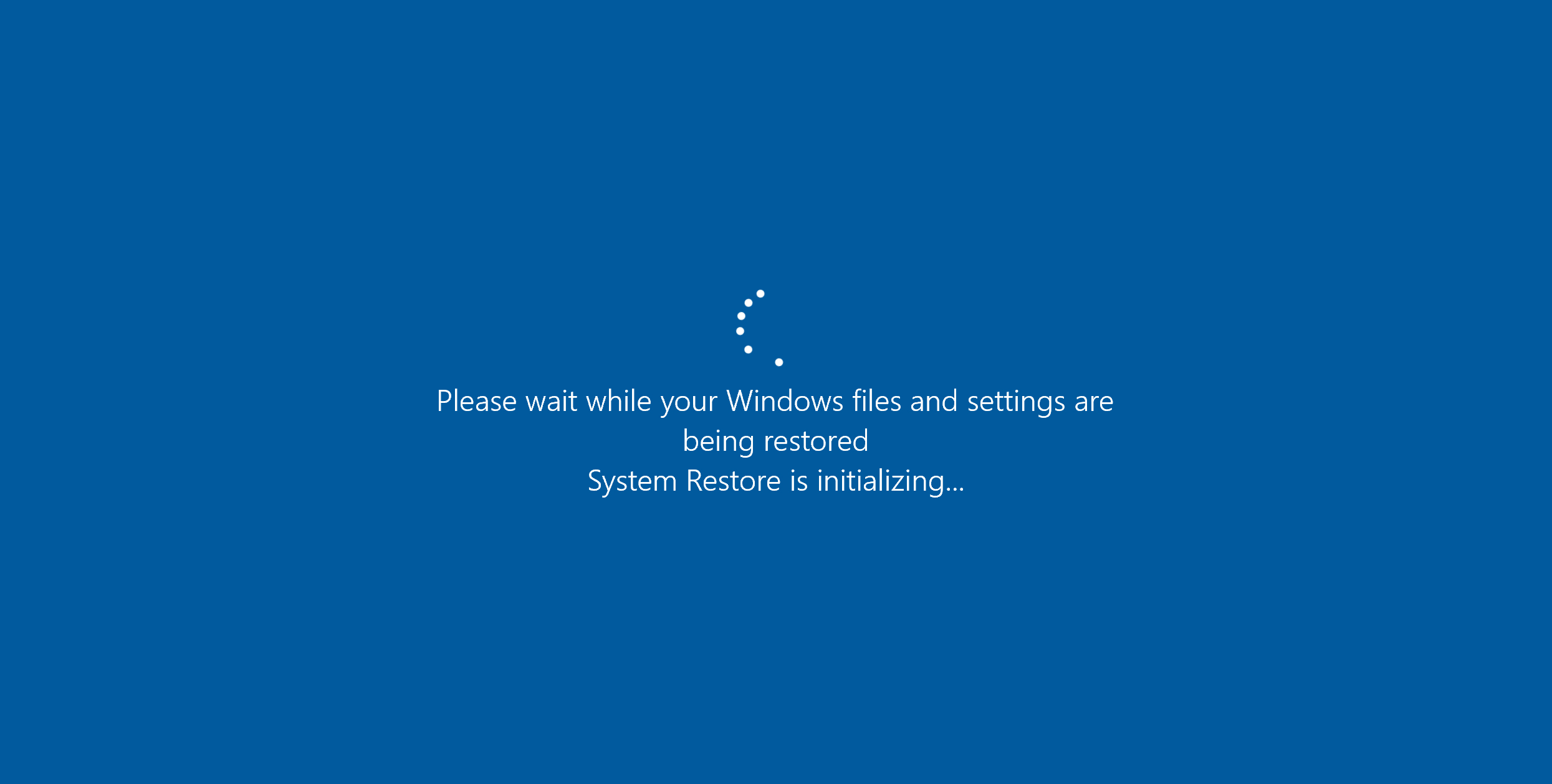 windows system restore