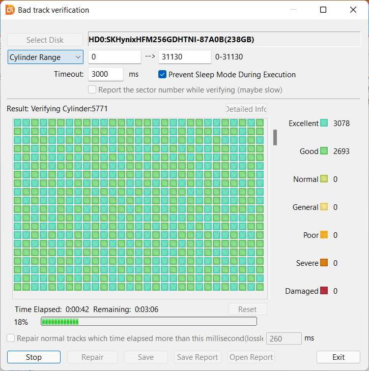 DiskGenius scanning