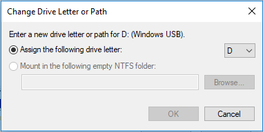 New Drive Letter