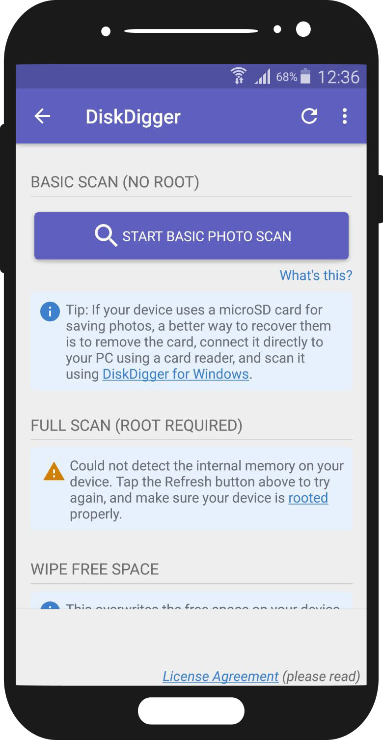 basic scan disk digger