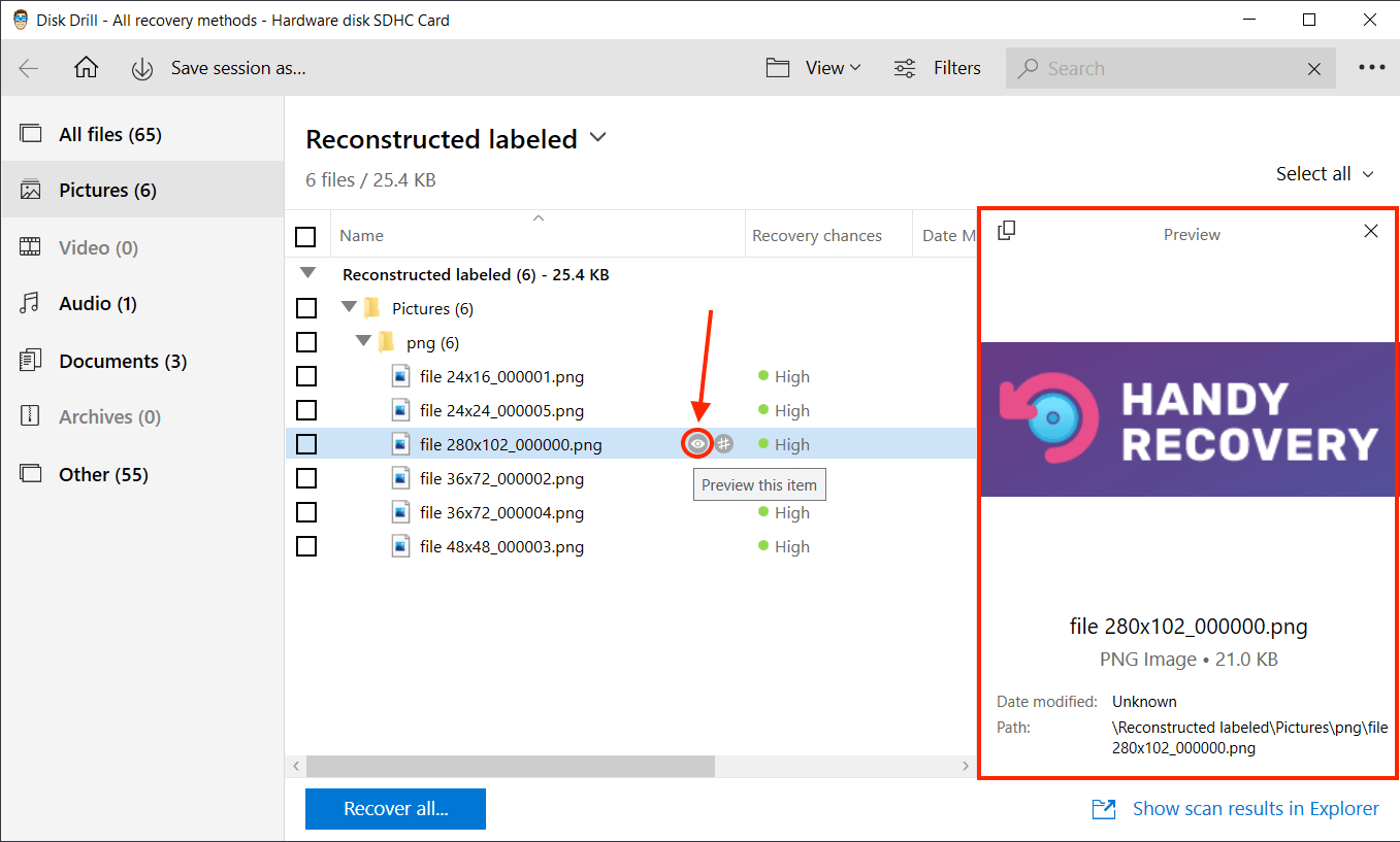 Disk Drill preview demo