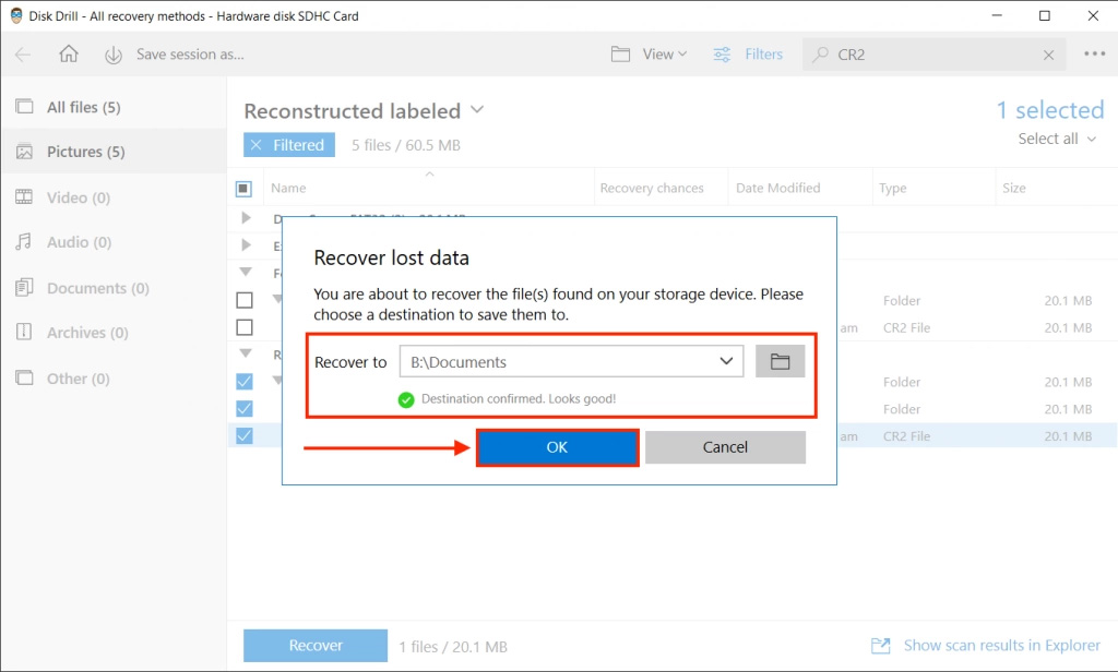 Disk Drill save file dialogue