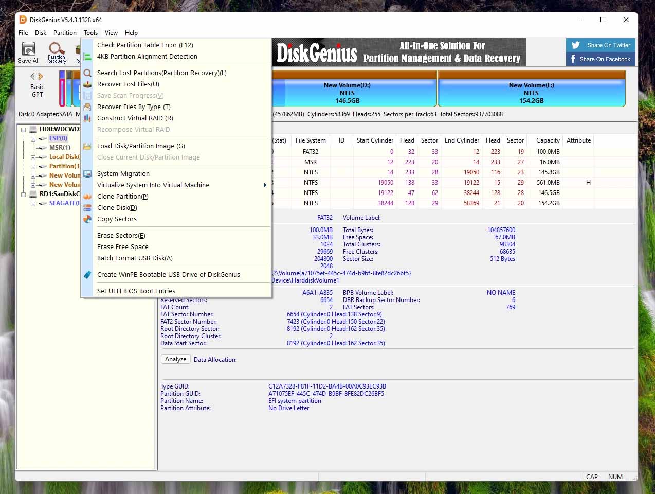 using diskgenius to recover files