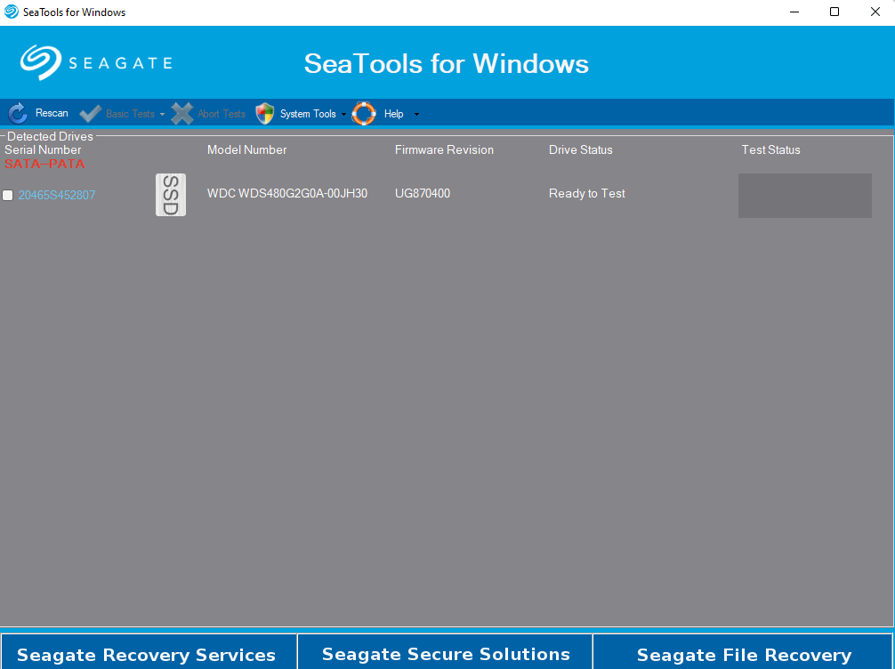 using seatools for segate file recovery