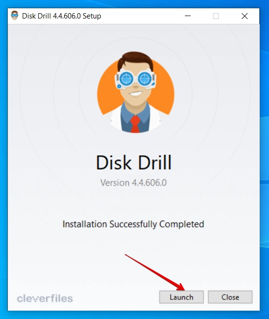 click on Launch to Launch disk drill