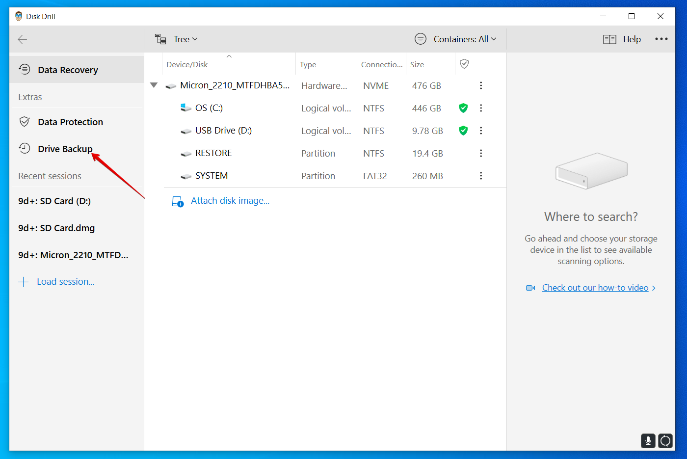 disk drill byte to byte backup