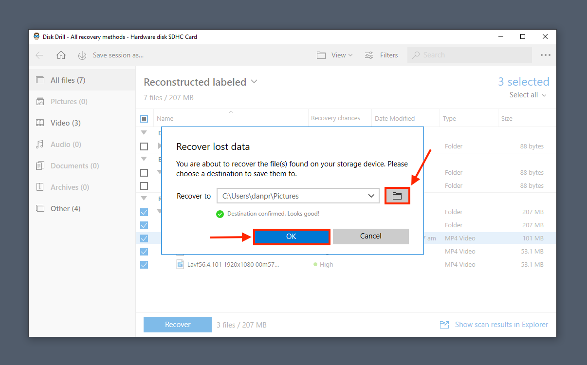 Disk Drill save file dialogue box