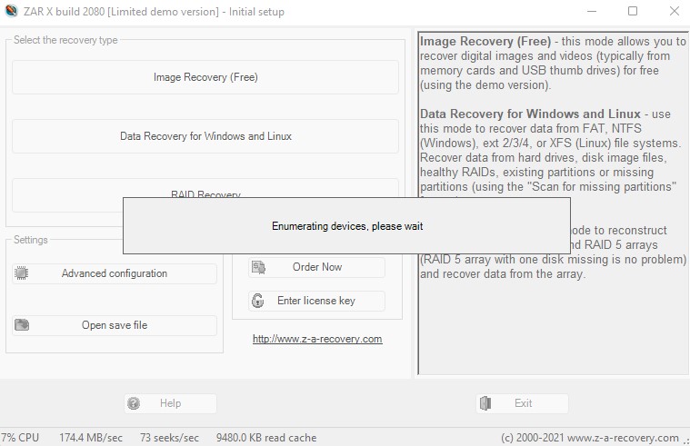 enumerating devices on ZAR takes too long