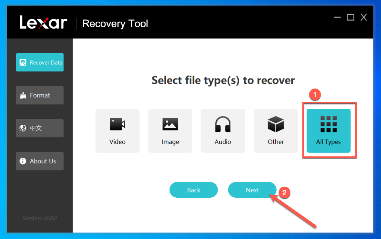 select file type