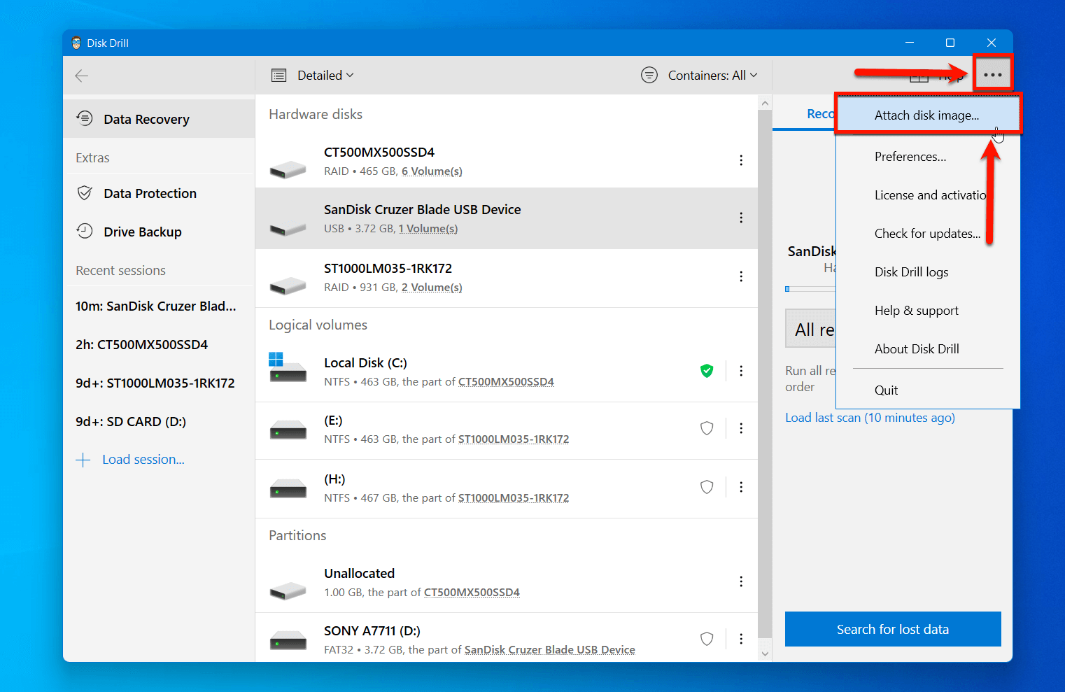 attact disk image