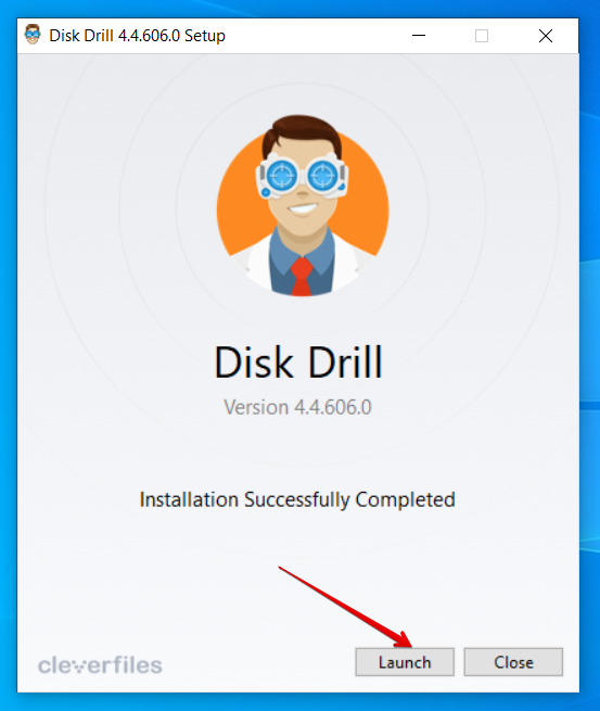 Launch disk drill