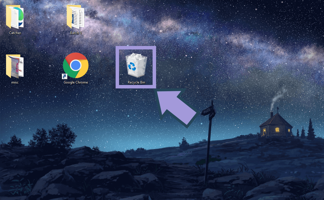 Launch the Recycle Bin from your desktop
