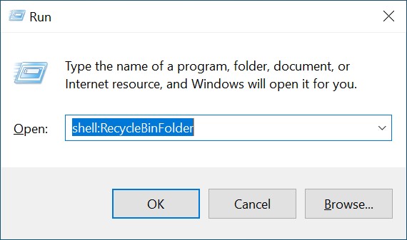 run recycle bin