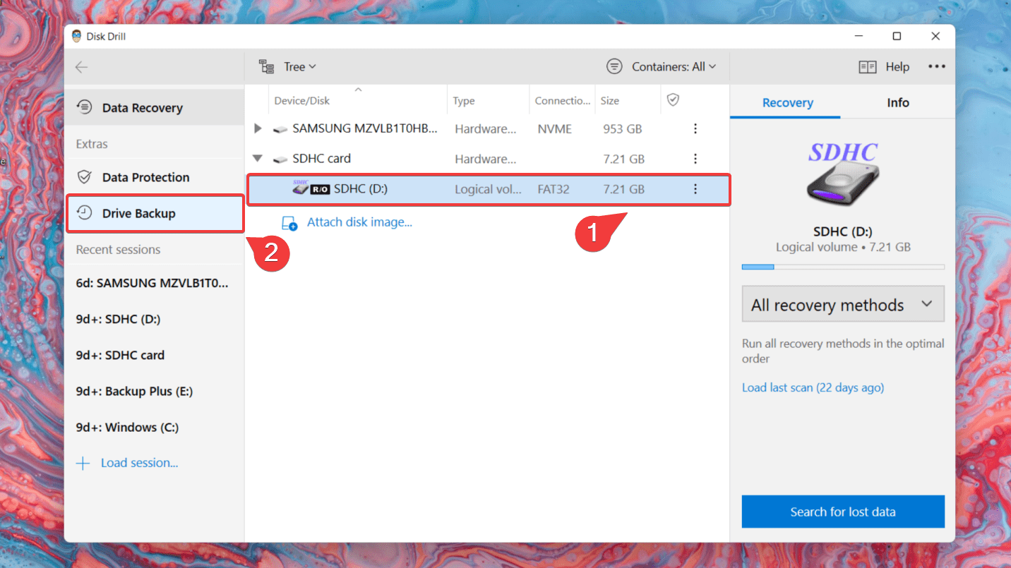 byte to byte backup of SD card