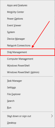 Quick access menu