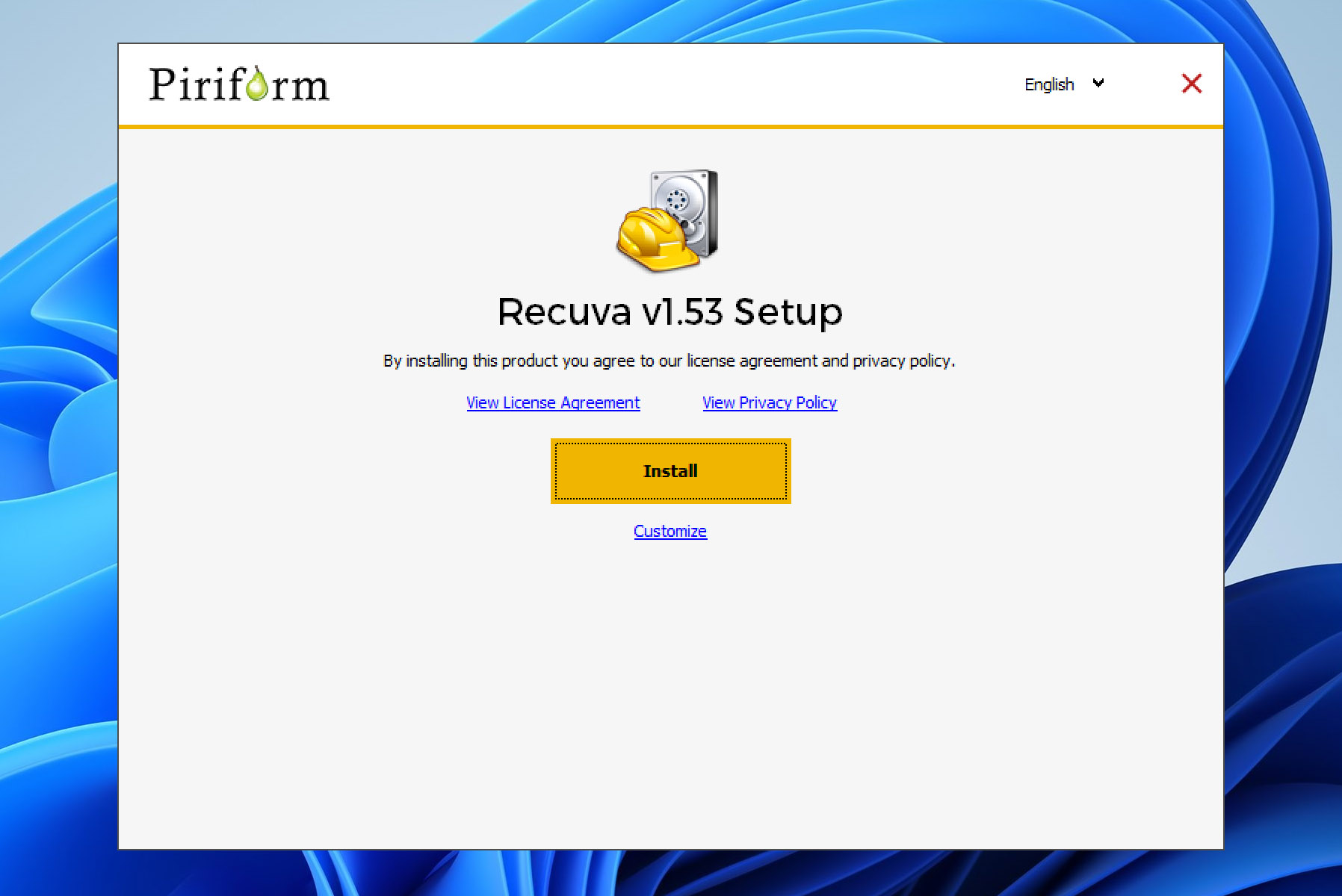 install recuva to your pc