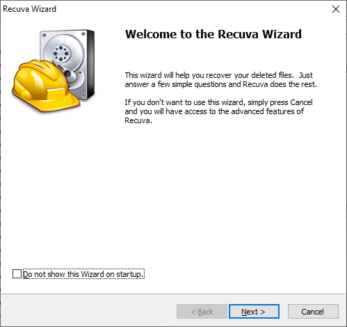 recuva wizard