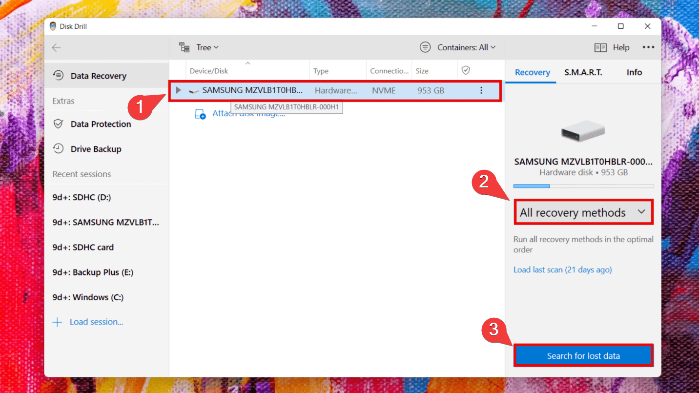 selecting disk for scanning