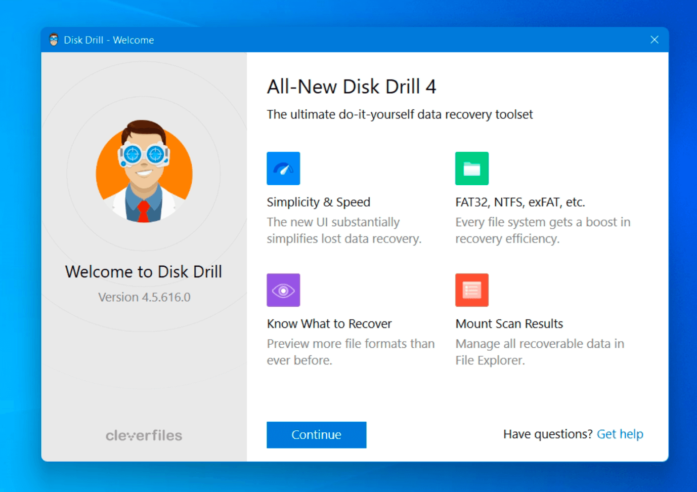 disk drill 4 home screen