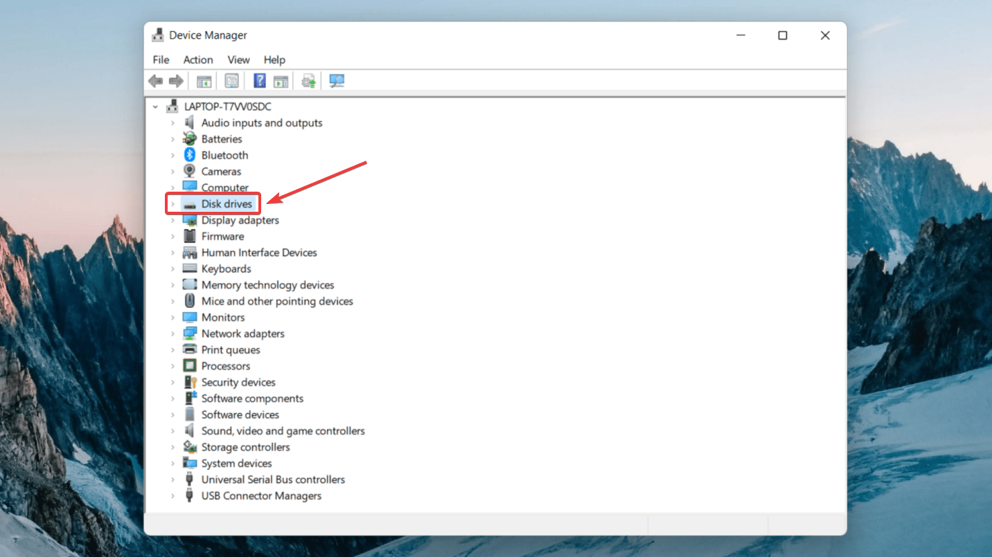 accessing disk drives from disk management