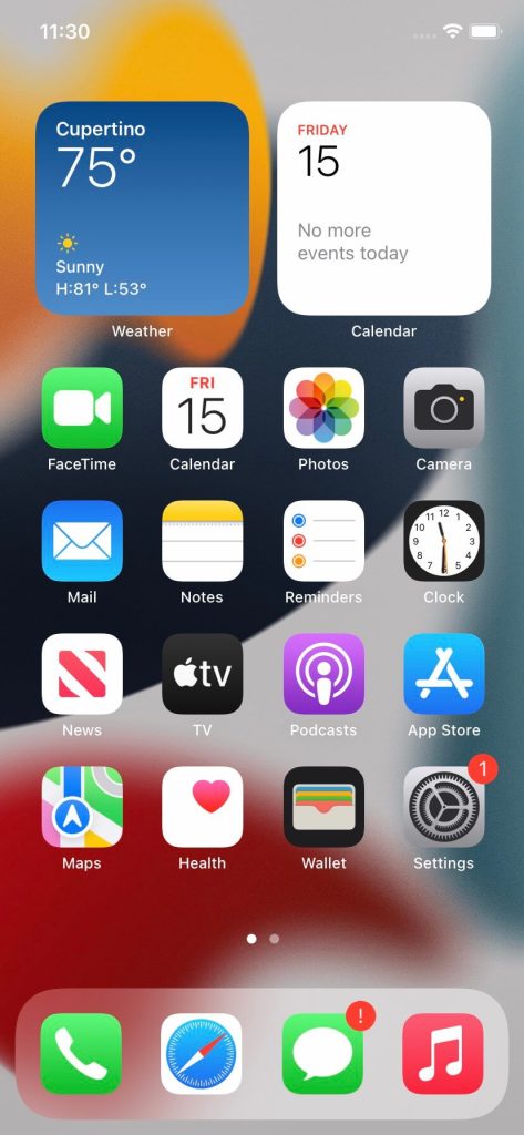 iphone home screen
