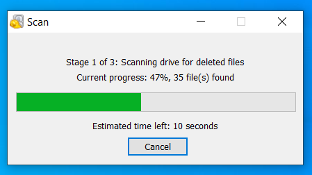 recuva scanning drive