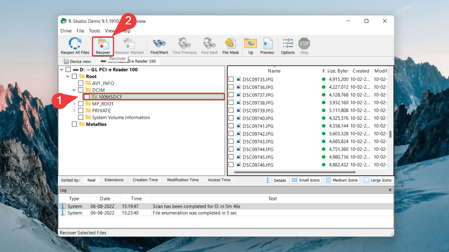 scan process in r studio