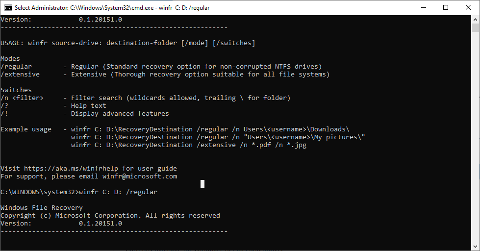 windows file recovery tool