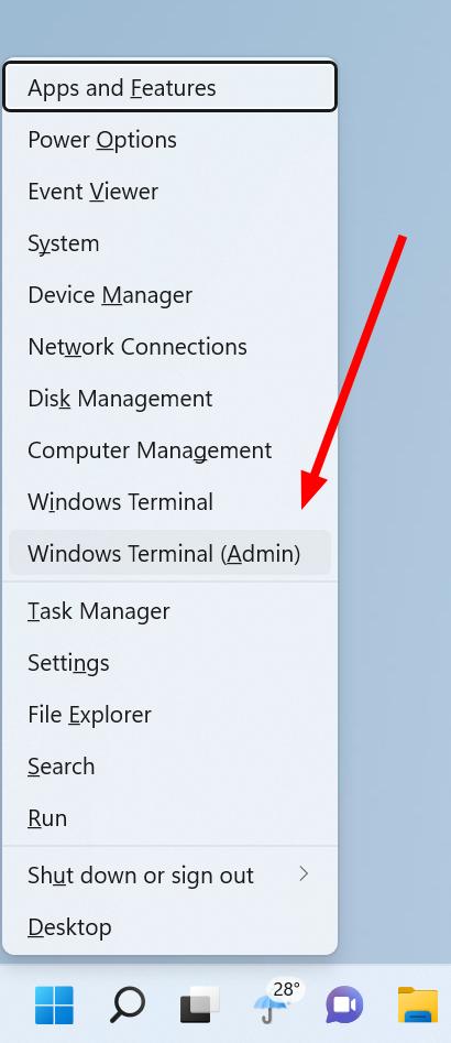 windows terminal admin