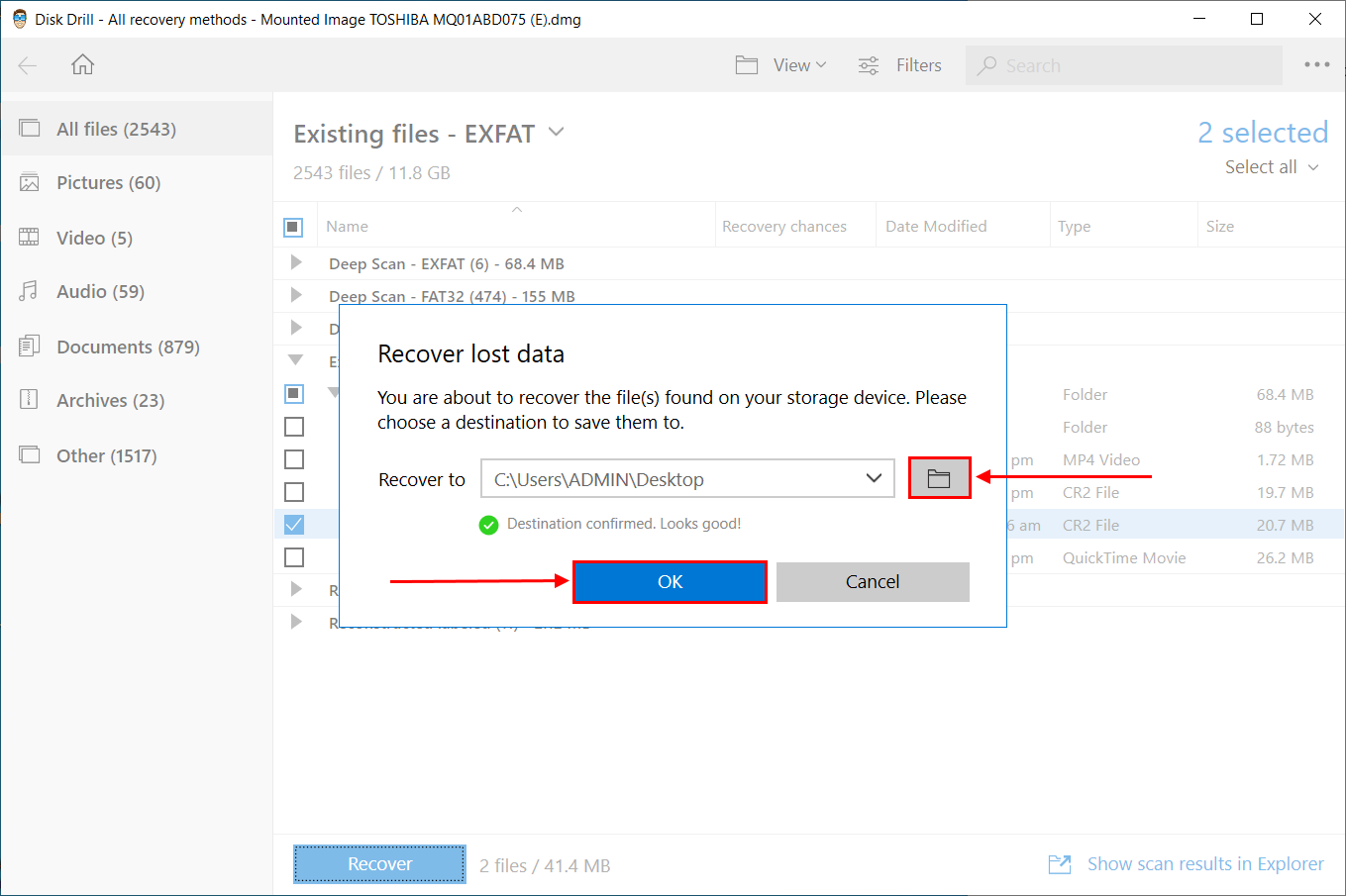 Disk Drill save file dialogue box