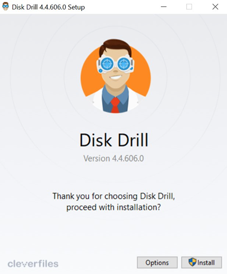 disk drill setup