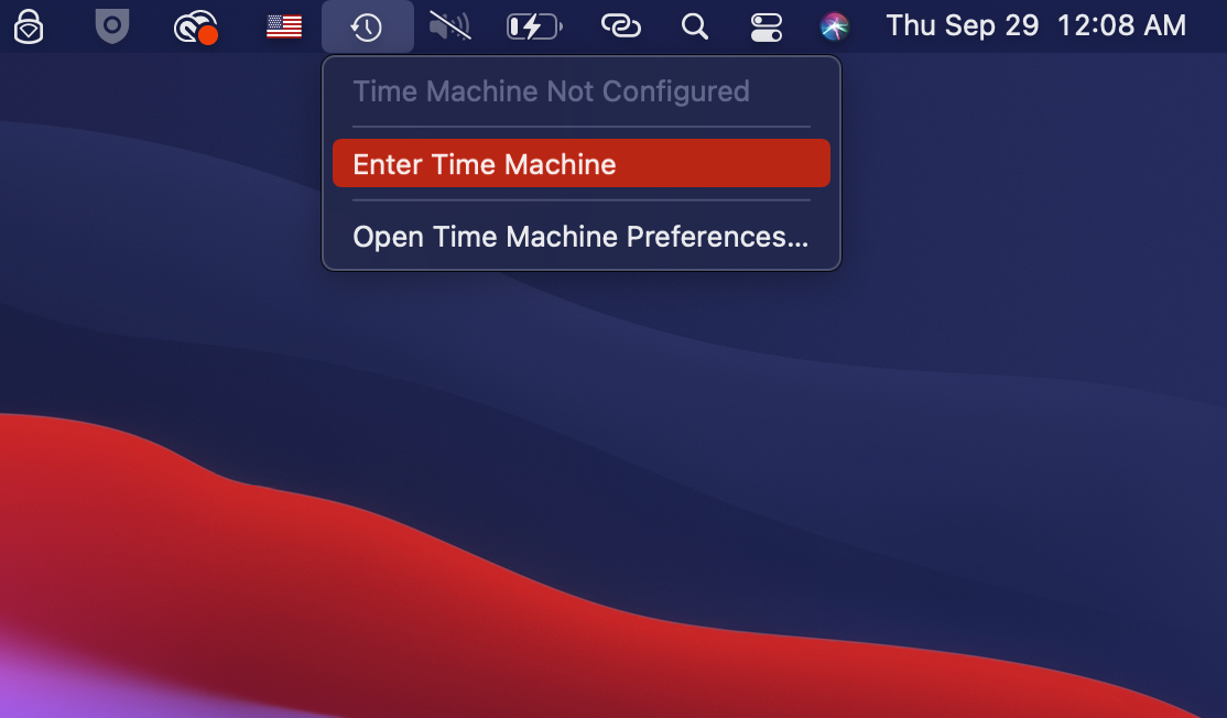 enter time machine Mac