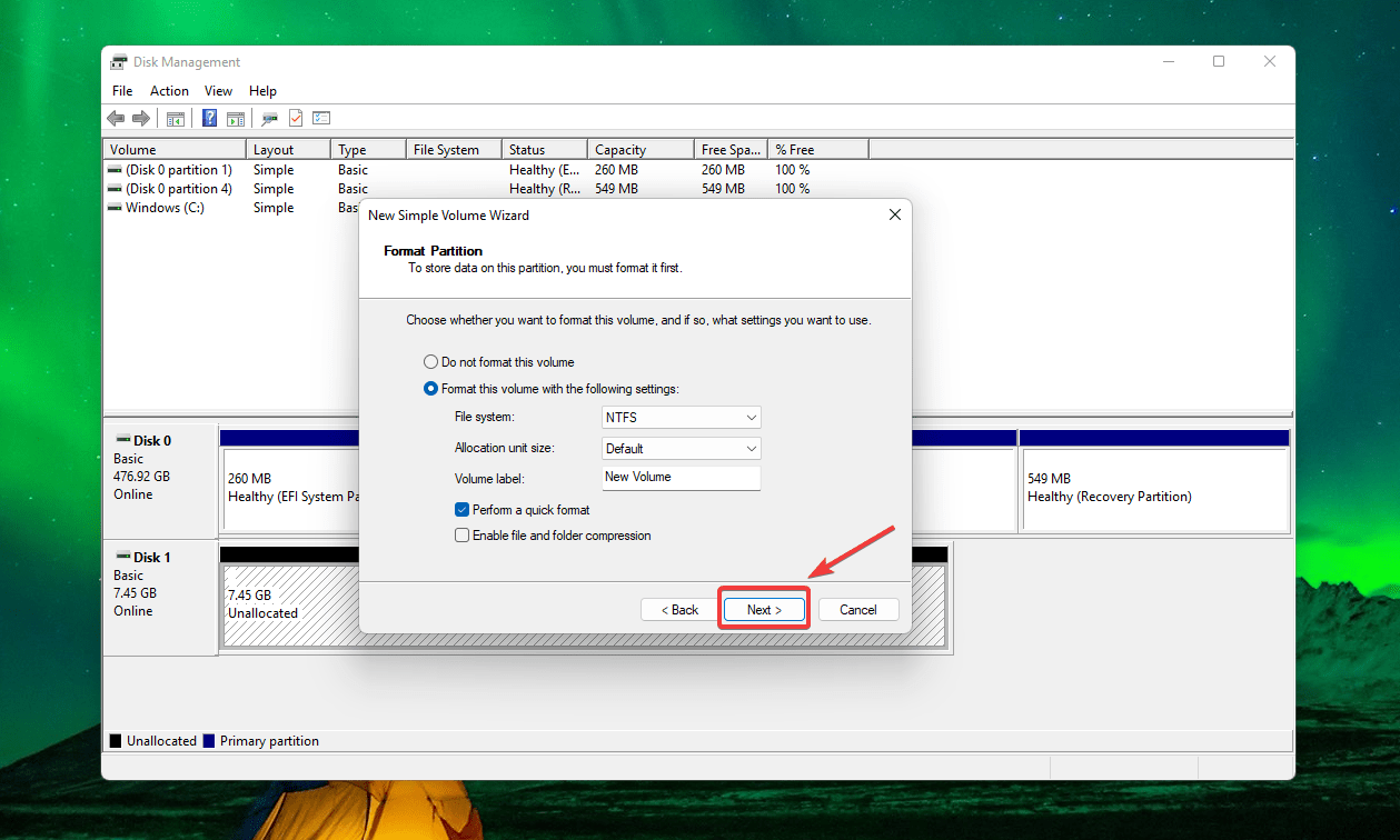 file system configuration