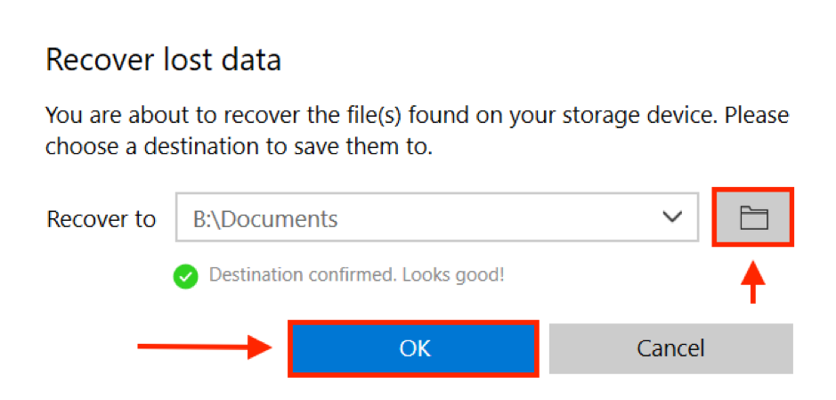 select file to recover