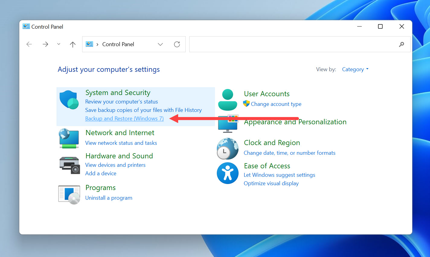 windows backup restore