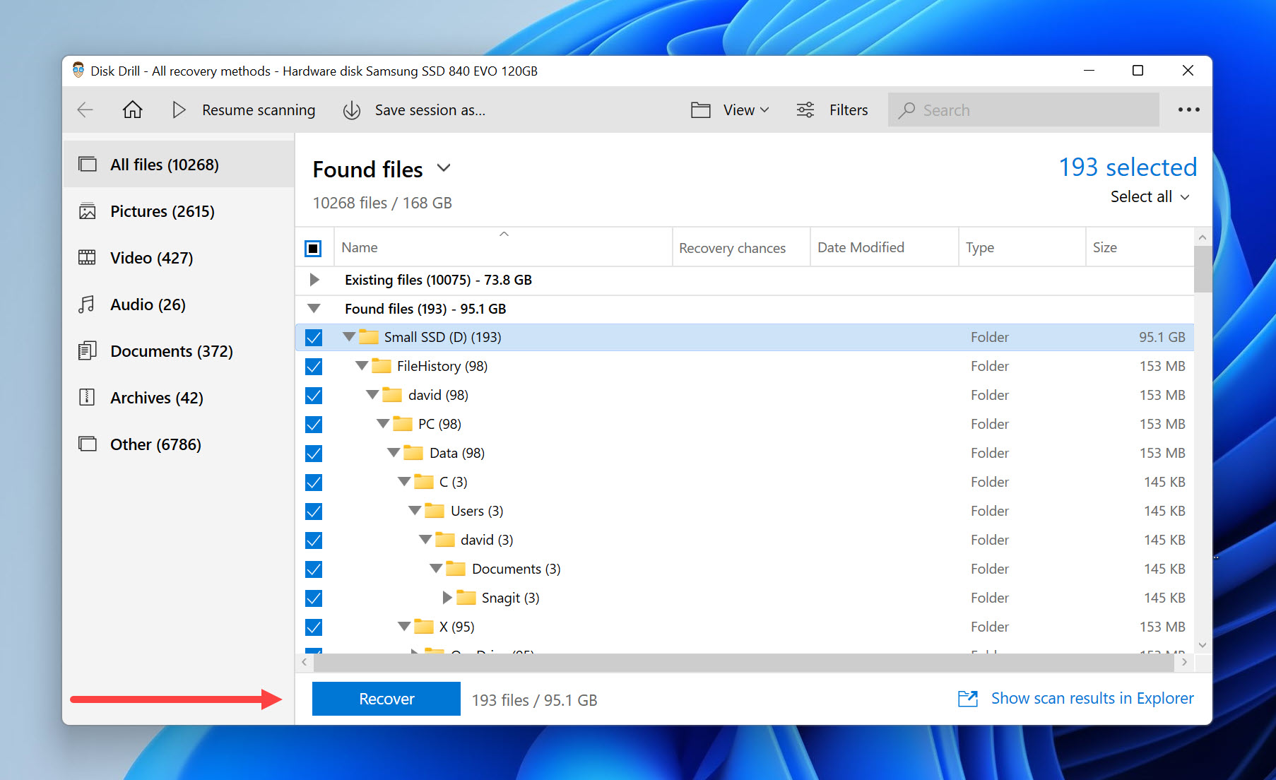 disk drill recover folder structure