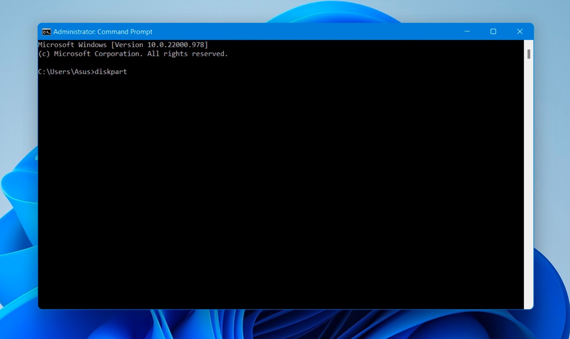Diskpart command CMD