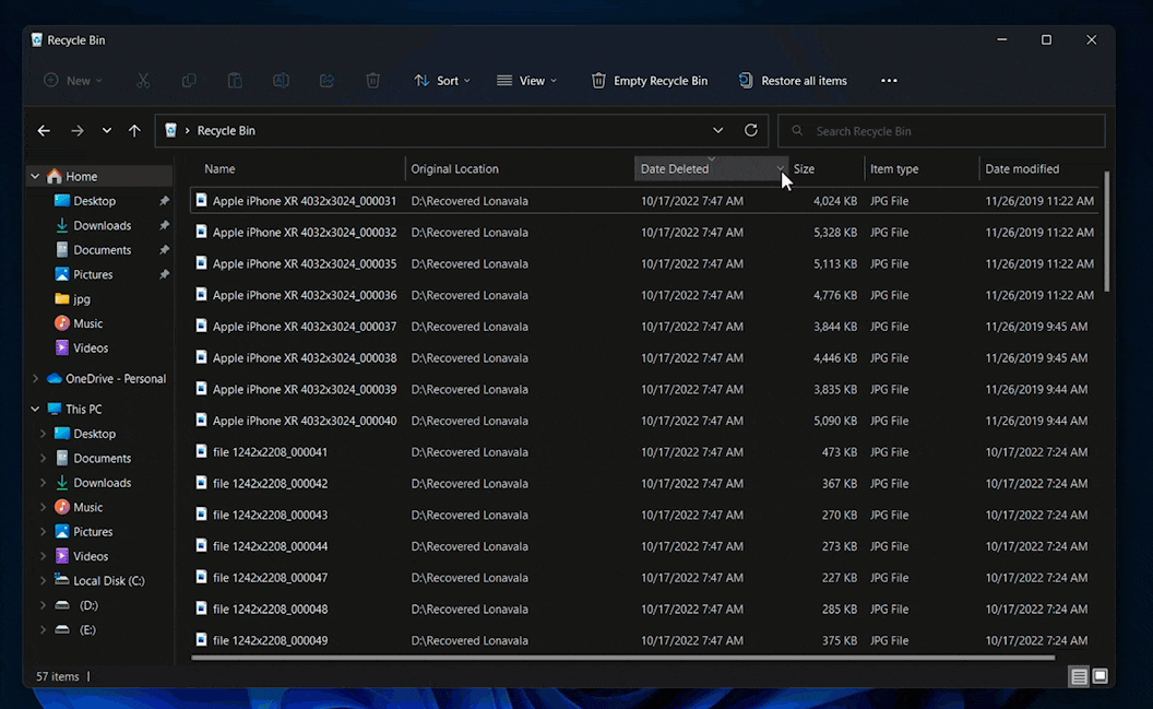 select a specific date or a range of dates